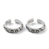 Rack Plating Brass Micro Pave Cubic Zirconia Cuff Open Rings for Women KK-Z038-07P-1