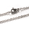 304 Stainless Steel Cable Chain Necklaces NJEW-M151-24P-1
