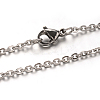 Tarnish Resistant 304 Stainless Steel Cable Chain Necklaces NJEW-M151-24P-1
