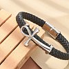 Braided Microfiber Leather Cord Bracelets BJEW-Q010-05A-2