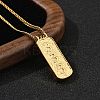 304 Stainless Steel Rectangle Number Pendant Necklaces NJEW-D300-01G-03-1