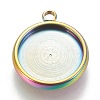 Ion Plating(IP) 304 Stainless Steel Pendant Cabochon Settings STAS-K202-03E-M-1