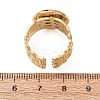 Woven Bezel 304 Stainless Steel Cuff Ring Components SA-CBAD8FA-01G-04-3