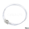 20Pcs Stainless Steel Wire Necklace Cord DIY Jewelry Making TWIR-YW0001-06A-1