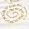Brass Textured Rind Link Chain Necklaces NJEW-L013-06G-3