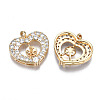 Brass Micro Pave Clear Cubic Zirconia Peg Bails Pendants KK-S356-326-NF-3