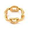 Ion Plating(IP) 304 Stainless Steel Link Chain Finger Rings for Women RJEW-S414-65B-G-2