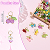 10Pcs Glass Pendants PALLOY-YW00093-01-4