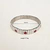 304 Stainless Steel Enamel Stretch Bracelets for Women FS-WG7EEC2-02-1
