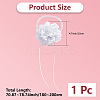 1Pc Retro Cloth Rose Flower Waxed Cord Wrap Choker Necklaces for Women NJEW-CP0001-05B-2