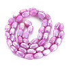 Opaque Baking Paint Crackle Glass Beads Strands EGLA-S174-21-3