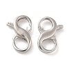 Rhodium Plated 925 Sterling Silver Double Opening Lobster Claw Clasps LS-STER-Q187-01B-P-1