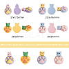 40Pcs 4 Style Opaque Resin Cabochons RESI-CJ0002-25-2