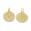 Brass Micro Pave Cubic Zirconia Pendants KK-E068-VC008-2