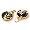 Ion Plating(IP) 304 Stainless Steel Enamel Pendants STAS-A080-43G-07-2