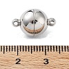 Tarnish Resistant 304 Stainless Steel Magnetic Clasps with Loops STAS-E006-52-01-3