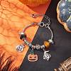 Halloween Alloy Enamel Charm Bracelets BJEW-JB12008-1