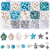 DIY Ocean Theme Synthetic Turquoise & Alloy Jewelry Making Findings Beads Kits DIY-SC0027-41-1