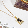 Brass with Cubic Zirconia Pendants Necklaces NJEW-LP0001-45K-G-3