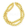Electroplated Synthetic Magnetic Hematite Beads Strands G-L613-F01-01C-3