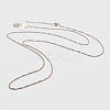 925 Sterling Silver Box Chain Necklaces STER-F039-45cm-13RG-1