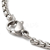 Non-Tarnish 201 Stainless Steel Pendant Necklace with Box Chains NJEW-H015-02P-5