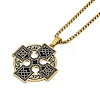 201 Stainless Steel Goth Knot Cross Pendant Box Chain Necklaces LS-NJEW-M010-05G-1