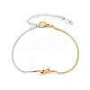 304 Stainless Steel Snake Chain Bracelets for Women LS-BJEW-Z106-05GP-2