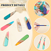12Pcs 6 Colors Resin & Walnut Wood Big Pendants RESI-HY0001-17-4