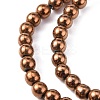 Non-magnetic Synthetic Hematite Beads Strands G-S096-4mm-4-4