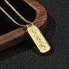 304 Stainless Steel Rectangle Number Pendant Necklaces NJEW-D300-01G-05-1