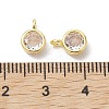 Brass Micro Pave Clear Cubic Zirconia Pendants KK-K360-13G-3