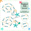Acrylic Beaded Knitting Row Counter Chains HJEW-NB00168-2