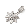 Brass Micro Pave Cubic Zirconia Pendants KK-U047-10P-2