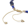 Natural Lapis Lazuli Chips & Handmade Seed Beads Braided Bracelet Making AJEW-MZ00004-06-3