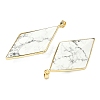 Natural Howlite Faceted Big Pendants G-L623-04G-02-2