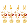 4Pcs Alloy Enamel Pendants KEYC-PH01587-1