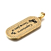 Oval with 12 Constellation 304 Stainless Steel Rhinestone Pendants STAS-M119-08J-G-3