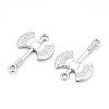 Alloy Double Axe Connector Charms PALLOY-N176-125P-2
