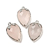 Natural Rose Quartz Faceted Pendants G-M431-06P-03-1