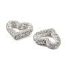 Heart Shape Polymer Clay Rhinestone Beads CLAY-NH0001-09A-14-3