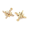 Brass Micro Pave Cubic Zirconia Pendants KK-A281-13C-G-2