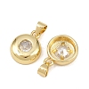 Brass Cubic Zirconia Pendants KK-L251-45G-3