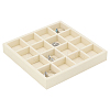 16-Slot Microfiber Jewelry Display Trays AJEW-WH0031-15B-1