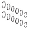 12Pcs 6 Size 201 Stainless Steel Grooved Finger Ring Settings RJEW-TA0001-06P-1