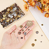 450Pcs 9 Styles  Tibetan Style Alloy Flower Bead Caps TIBE-GO0001-01-3
