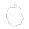 6Pcs 6 Colors Glass Faceted Rondelle Beaded Necklaces with 304 Stainless Steel End Chains NJEW-JN05494-5
