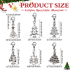 Christmas Trees Alloy Pendant Decoration HJEW-FG00005-2