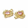 Brass Micro Pave Cubic Zirconia Pendants KK-P223-51G-01-3