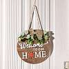 Natural MDF Board Door Hanging Decoration for Front Door Decoration HJEW-SZ0001-04-7